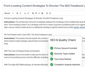 blog content brief creation