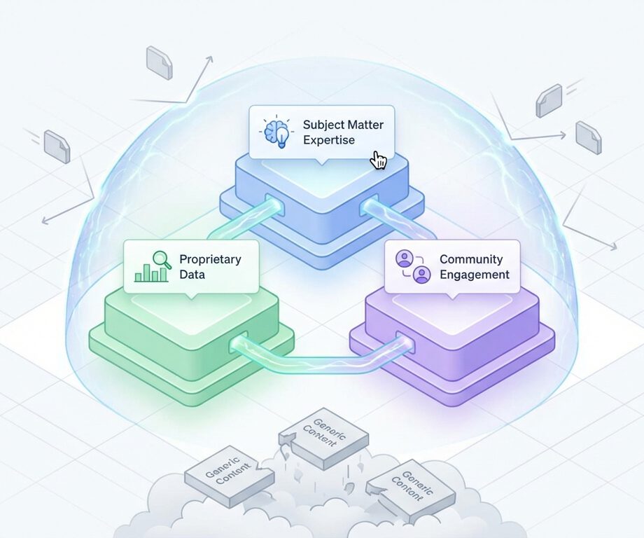 building a content moat that larger competitors cannot easily replicate 2