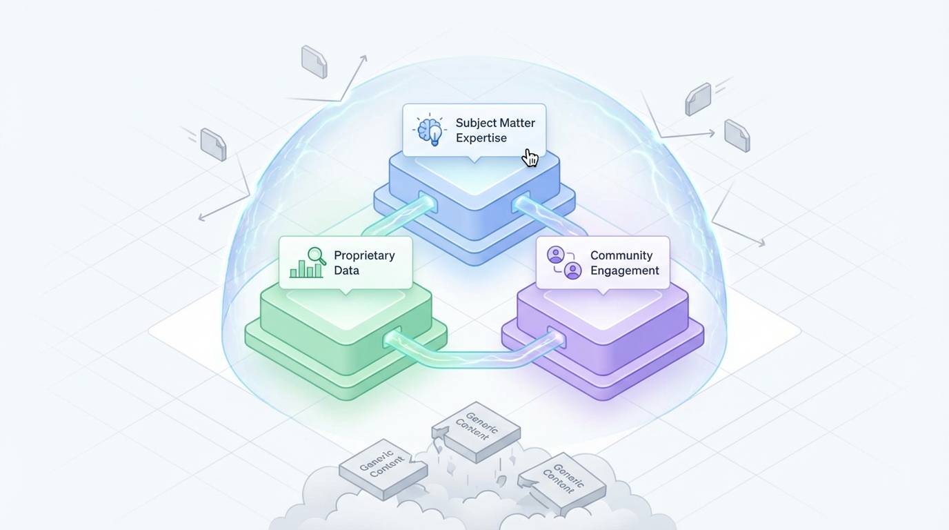 building a content moat that larger competitors cannot easily replicate 2