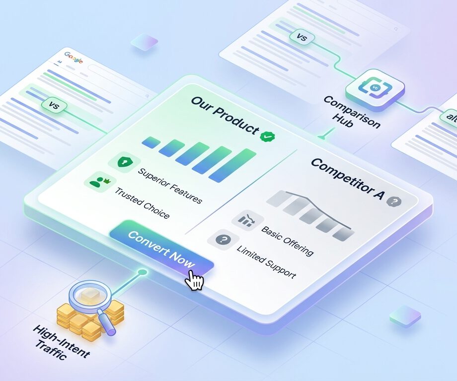 designing proprietary product comparison pages to win high intent traffic