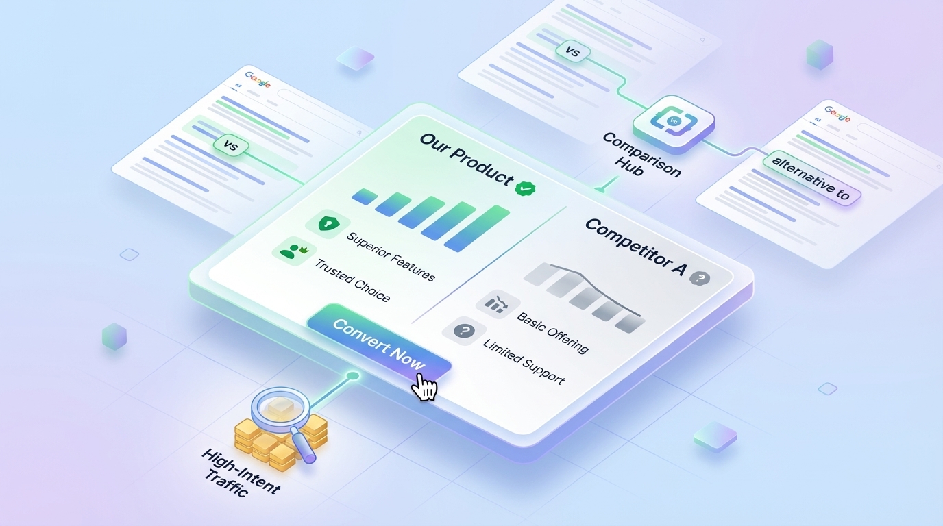 designing proprietary product comparison pages to win high intent traffic