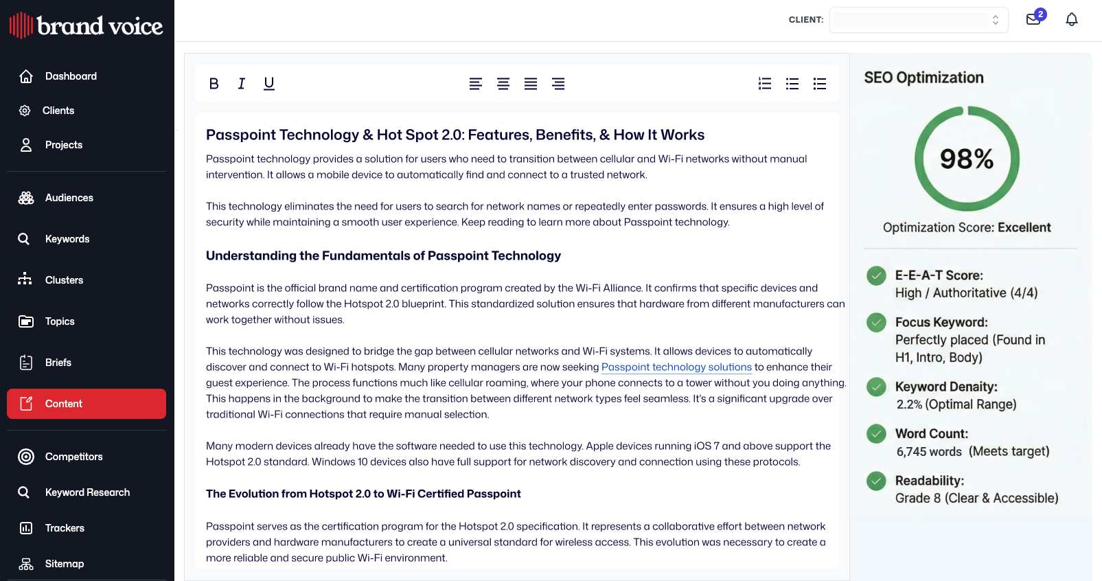 brand voice pillar content writing