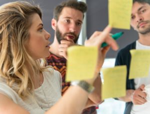 content marketing team planning pillar content