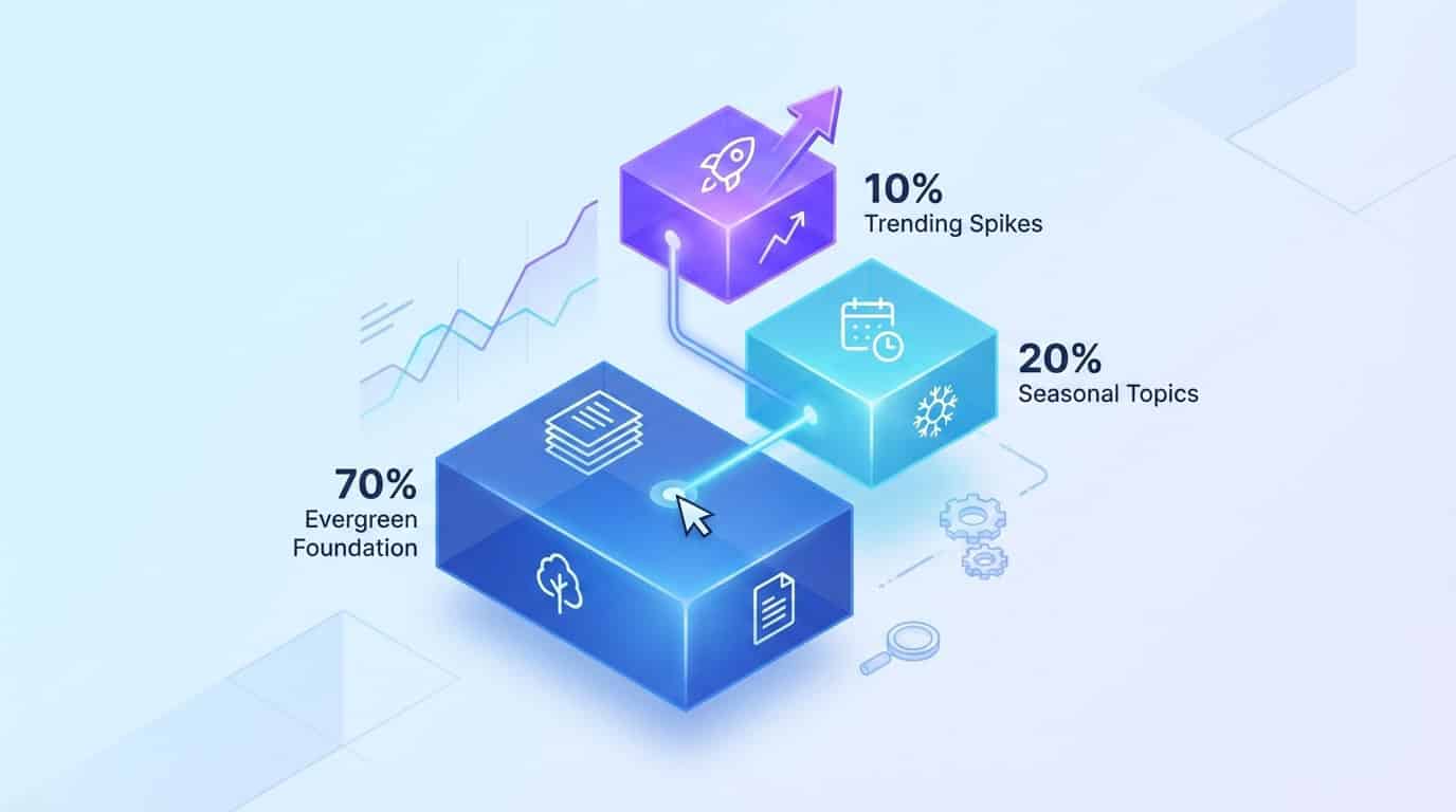 evaluating when to chase trending industry topics versus building a library of evergreen assets