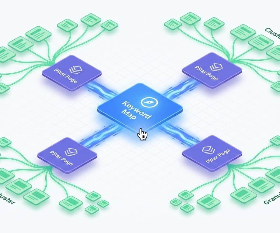 orchestrating internal linking structures to support granular keyword maps