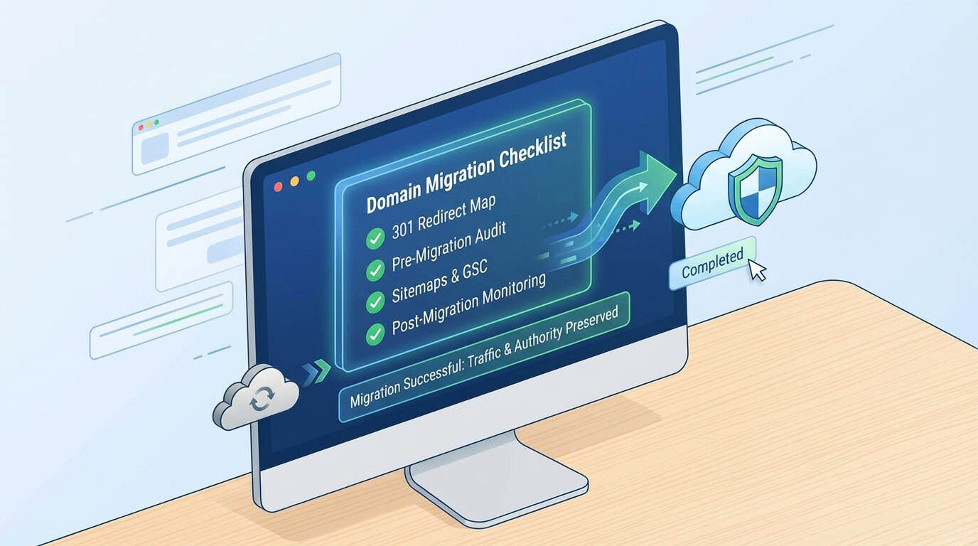 a strategic seo checklist for startups undergoing a rebrand or domain migration