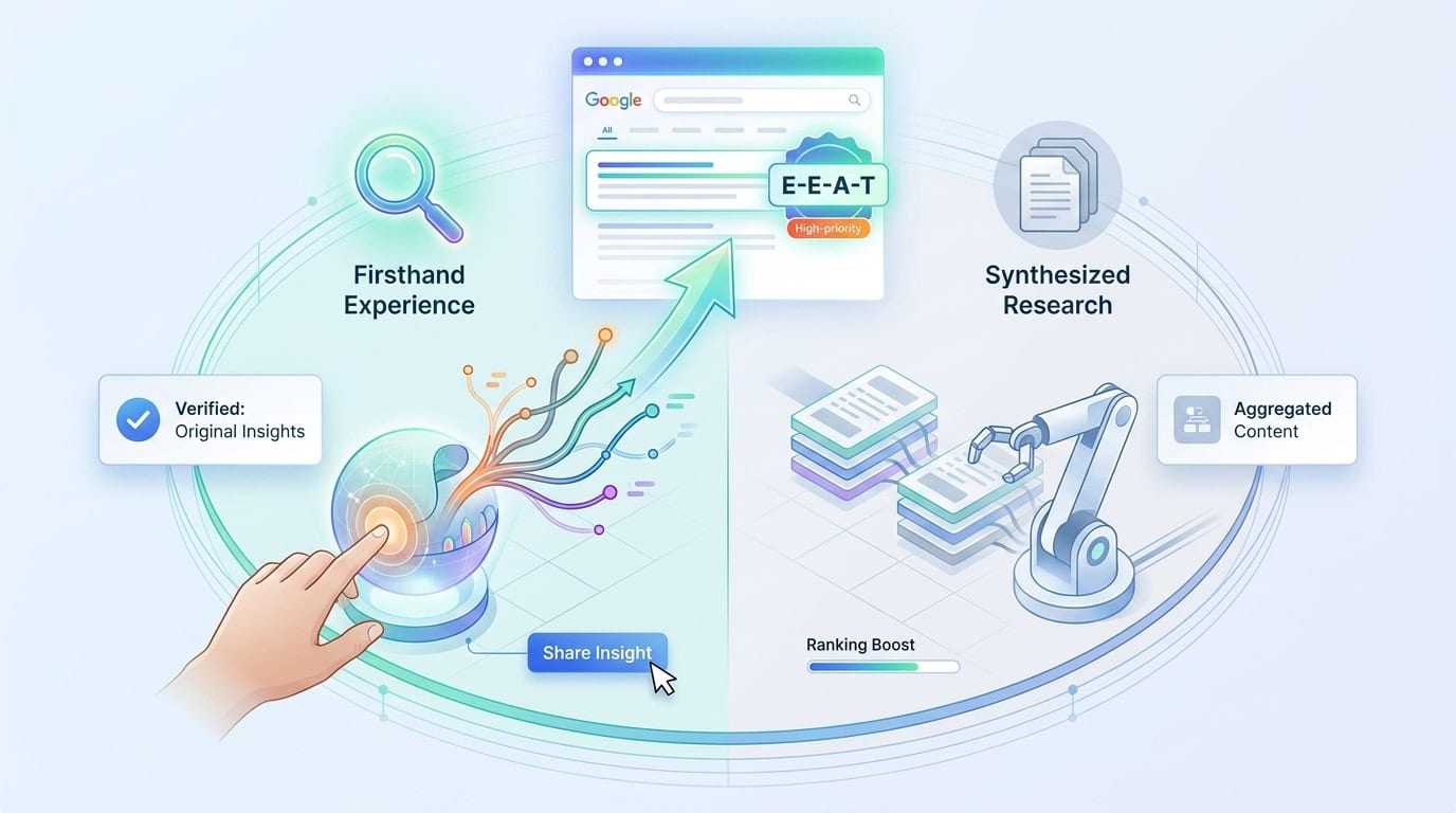 the growing importance of first hand experience over synthesized research