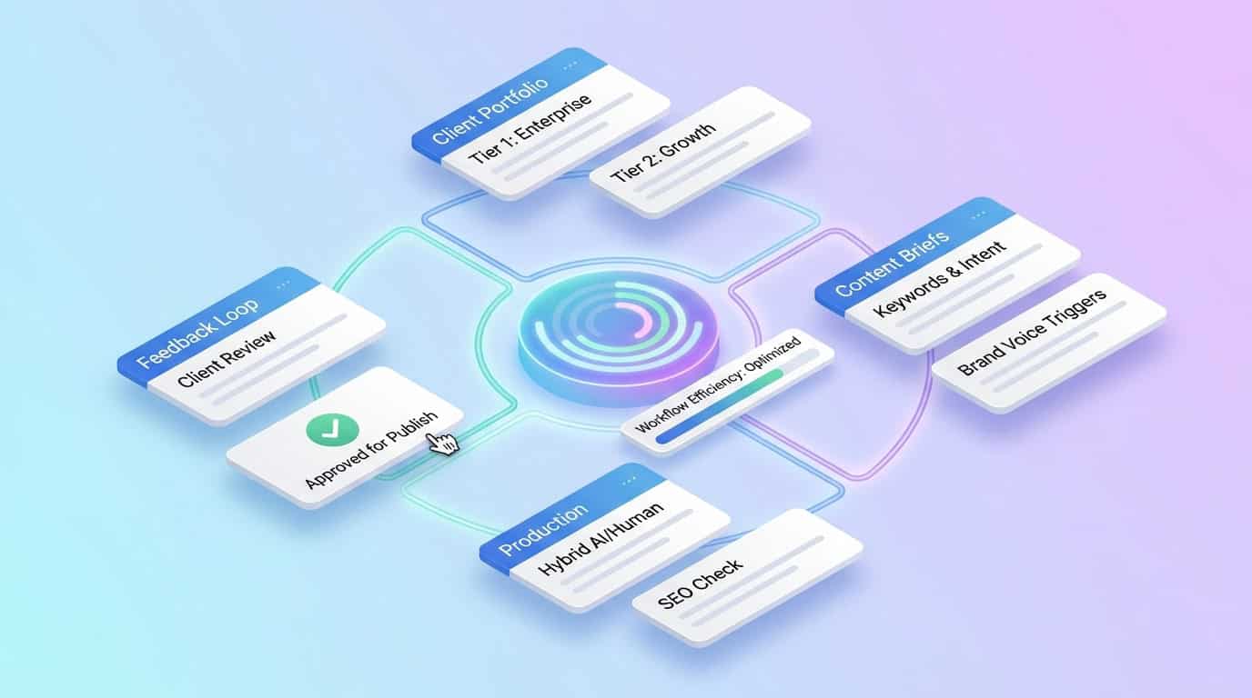 managing scalable copywriting workflows for complex agency client portfolios