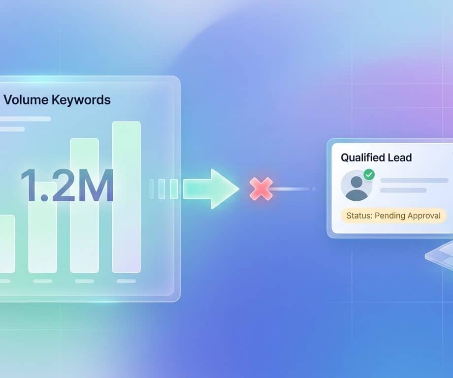 why ranking for high volume keywords often fails to generate real business leads